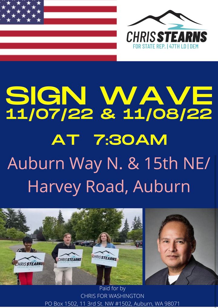 Sign waving on ELECTION DAY Nov. 8th at 7:30am!!! See you there!
